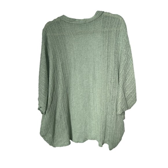 GeeGee Loose Knit Open Front Cardigan Sweater Women M Dolman Sleeve Cozy Capsule - Picture 2 of 6